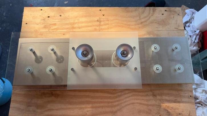 Plafondlamp keuken of hal van Straluma, Huis en Inrichting, Lampen | Plafondlampen, Zo goed als nieuw, Glas, Metaal, Ophalen