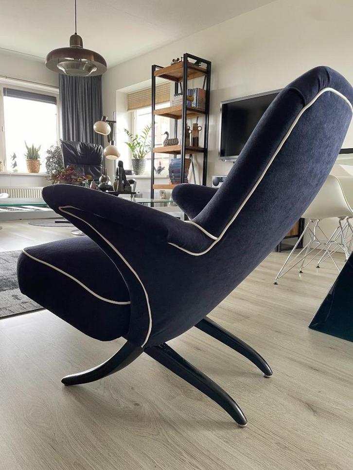 Artifort Theo Ruth Pinguin fauteuil, Huis en Inrichting, Fauteuils, Gebruikt, Hout, Stof, Overige materialen, 50 tot 75 cm, 75 tot 100 cm