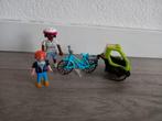 playmobil fietser met kar, Gebruikt, Ophalen of Verzenden, Los playmobil