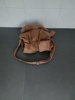 cowboysbag, leer, suède, cognac bruin, Sieraden, Tassen en Uiterlijk, Tassen | Damestassen, Ophalen of Verzenden, Gebruikt, Bruin