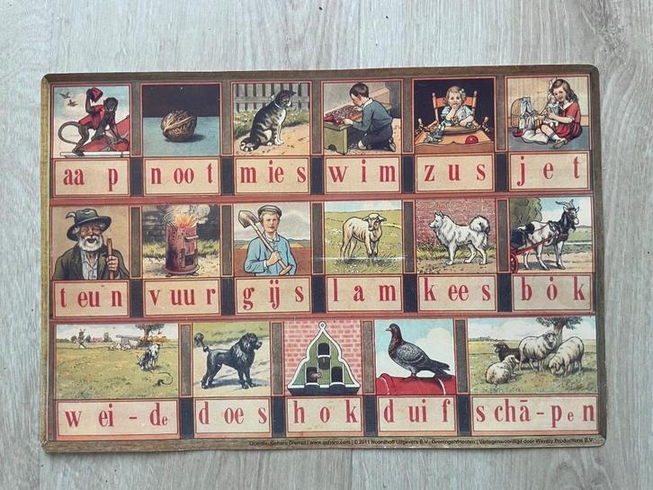 Placemat – Aap Noot Mies leesplankje, Huis en Inrichting, Woonaccessoires | Onderzetters, Zo goed als nieuw, Overig, Ophalen of Verzenden