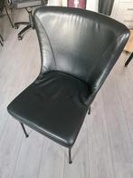 Zwarte leren stoelen 2x, Ophalen, Zo goed als nieuw, Zwart, Twee