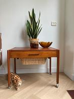 Vintage Deens design naaikastje / bijzettafel, Huis en Inrichting, Tafels | Sidetables, Gebruikt, 50 tot 100 cm, Ophalen of Verzenden