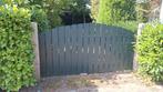 Twee openslaande deuren die hangen aan 14x14 hardhouten, Ophalen of Verzenden, Gebruikt, Minder dan 3 meter