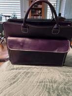 Leren schooltas - Paars, Sieraden, Tassen en Uiterlijk, Tassen | Schooltassen, Ophalen of Verzenden, Zo goed als nieuw, Paars