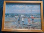Van Noort - Strandgezicht Zandvoort - 30x40 cm, Antiek en Kunst, Ophalen of Verzenden