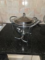 Soepterrine met lepel en warmhouder, Huis en Inrichting, Keuken | Keukenbenodigdheden, Ophalen of Verzenden, Zo goed als nieuw