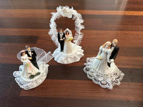 3 mooie oude bruiloft taart toppers, Hobby en Vrije tijd, Feestartikelen, Gebruikt, Versiering, Geboorte of Huwelijk, Ophalen of Verzenden