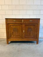 Vintage dressoir commode marmer blad antiek eikenhout kast, Antiek en Kunst, Antiek | Meubels | Kasten, Ophalen