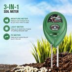 3-in-1 Bodem Meter: pH, Vochtigheid & Licht, Doe-het-zelf en Verbouw, Meetapparatuur, Ophalen of Verzenden, Nieuw