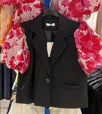 Jacquard peplum top zwart roze bloemen maat m tessv minre, Ophalen of Verzenden, Nieuw, Zwart