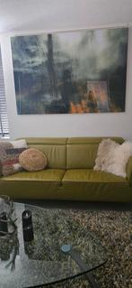 Leren 2,5-zits bank Piet Klerkx - Mosterdkleur, Huis en Inrichting, Ophalen