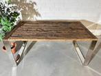 Rofra Home Eetkamertafel 180cm Incl. Glasplaat, Huis en Inrichting, Tafels | Eettafels, 50 tot 100 cm, Metaal, 150 tot 200 cm