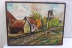 Leuk schilderijtje gemaakt op spaanplaat ., Ophalen, Minder dan 50 cm, Zo goed als nieuw, Schilderij