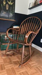 Vintage houten schommelstoel, Ophalen, Bruin, Zo goed als nieuw, Eén