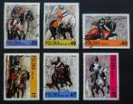 Polen - paarden ridders en soldaten - 6 mooie grote zegels, Ophalen of Verzenden, Gestempeld, Dier of Natuur