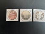 BEATRIX 3 MOOIE 50 GULDENS 1984-1988-1990, Postzegels en Munten, Munten | Nederland, Setje, Koningin Beatrix, Zilver, Ophalen of Verzenden