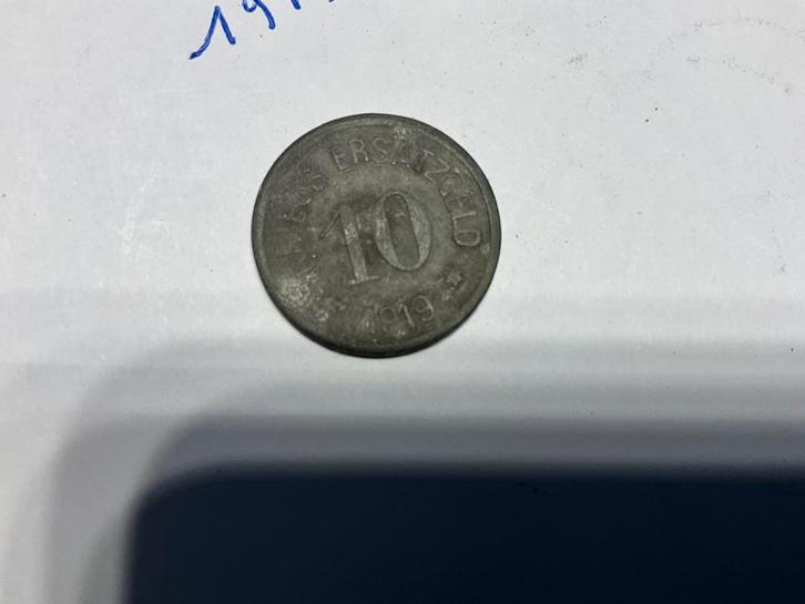een Duitsland 10 Pfennig noodmunt uit 1919,, Postzegels en Munten, Postzegels | Europa | Duitsland, Ophalen of Verzenden