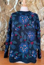💖Prachtig hand geborduurd 100% zuiver wollen trui XL XXL, Ophalen of Verzenden, Zo goed als nieuw, Maat 46/48 (XL) of groter