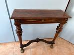 Antieke houten console tafel met lade, Ophalen
