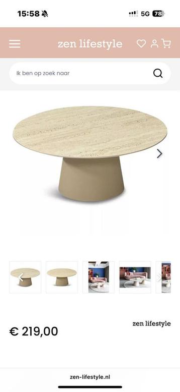 Salontafel Gea Travertine zen lifestyle nieuw in doos
