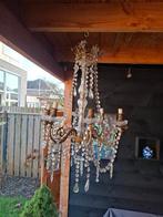 Antieke kroonluchter met glazen onderdelen, Antiek en Kunst, Ophalen