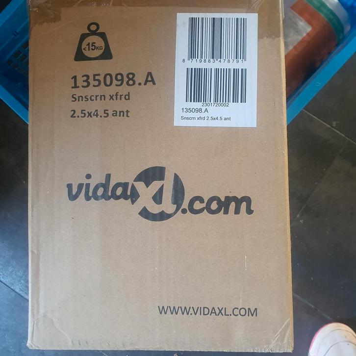 VidaXL Zonnedoek Rechthoekig 2.5x4.5m Antraciet, Tuin en Terras, Schaduwdoeken, Nieuw, Ophalen of Verzenden