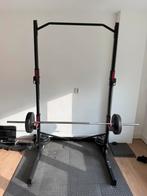 Domyos fitness rek incl. bar en schijven (37,5kg), Ophalen, Zo goed als nieuw, Overige typen
