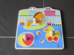 Houten knopjespuzzel speelgoed, 3 stukken grote knop Hape, Ophalen of Verzenden, Zo goed als nieuw, Van hout, Minder dan 10 stukjes
