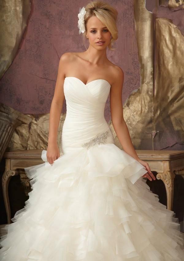 Trouwjurk Mori Lee maat 42, Kleding | Dames, Trouwkleding en Trouwaccessoires, Nieuw, Trouwjurk, Wit, Ophalen of Verzenden