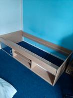 Bed met schuifkastjes eronder., Ophalen, 85 tot 100 cm, Gebruikt, Matras