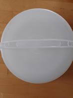 Vintage, 1980s, tupperware rond taart houder met handvat, Ophalen of Verzenden, Zo goed als nieuw, Wit, Bak of Kom