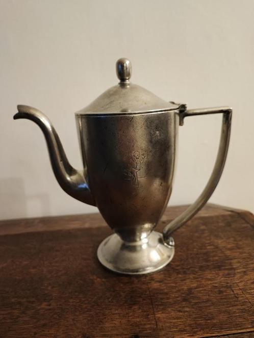 ** Zwaar verzilverde Hollandia plate koffiekan **, Antiek en Kunst, Antiek | Servies compleet, Ophalen of Verzenden