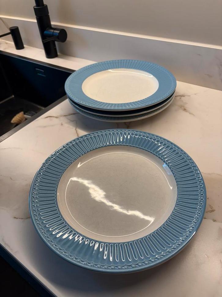 Greengate Everyday Dinerborden - 4 stuks, Huis en Inrichting, Keuken | Servies, Gebruikt, Bord(en), Overige stijlen, Aardewerk