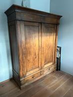 Antieke kast met legplanken en 2 lades, Ophalen