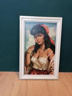 Schilderij Gypsy girl from Torino. Vintage., Ophalen
