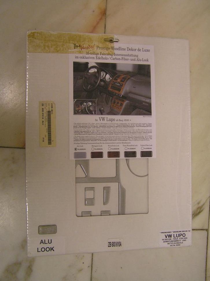 Lupo Dashboard Dekor set Alu kleur., Auto-onderdelen, Dashboard en Schakelaars, Volkswagen, Nieuw, Ophalen of Verzenden