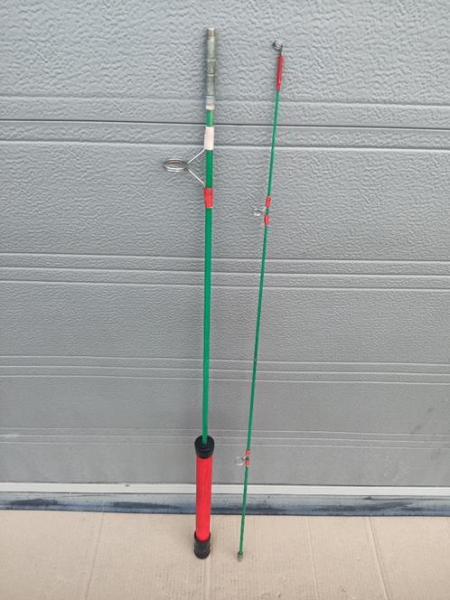 Old Spinhengel Groen Met Schroefsluiting 1,60 Meter 2-Delig, Watersport en Boten, Hengelsport | Roofvissen, Gebruikt, Werphengel