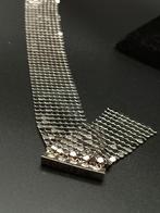 Zilverkleurige Mesh Armband met Magneetsluiting, Staal, Nieuw, Ophalen of Verzenden, Zilver