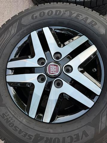 Velgenset Fiat Maxi 5x130 + 225/75-16 GY 4 SEASON NIEUWSTAAT beschikbaar voor biedingen