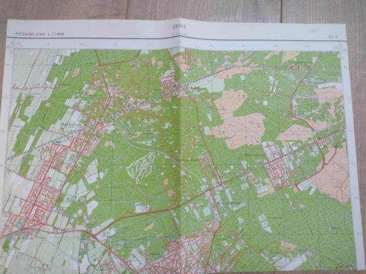 32 C C Zeist De Bilt Huis ter Heide plattegrond 1962, Antiek en Kunst, Kunst | Litho's en Zeefdrukken, Ophalen of Verzenden