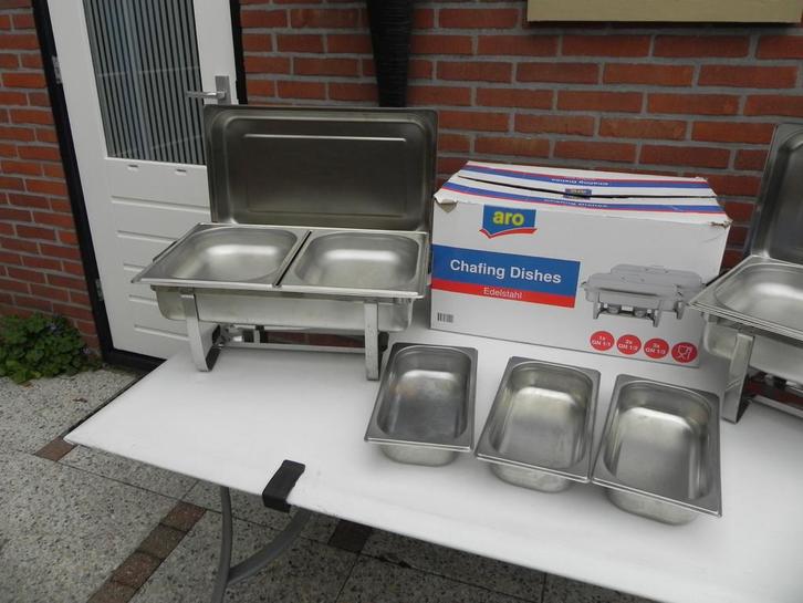 Aro Chaffing Dish Set - Warmhoudschalen, Antiek en Kunst, Antiek | Keukenbenodigdheden, Ophalen