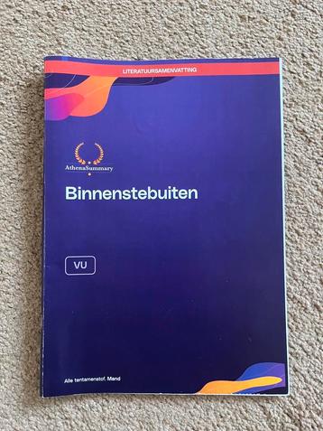 Samenvatting Binnenstebuiten gnk VU beschikbaar voor biedingen
