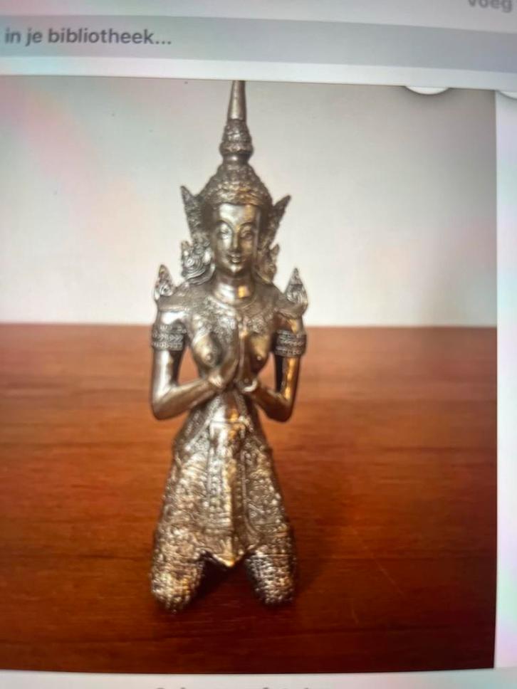 Thaise Zilveren Tempelwachters (2 stuks), Antiek en Kunst, Kunst | Beelden en Houtsnijwerken, Ophalen