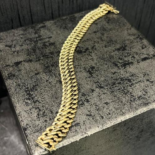 14k gouden armband dik schakel prachtig model, Sieraden, Tassen en Uiterlijk, Armbanden, Nieuw, Goud, Ophalen of Verzenden