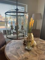 Hanglampen (Orly) Brons armatuur Helder glas 32x32 cm, Ophalen of Verzenden, Zo goed als nieuw, Glas, Minder dan 50 cm