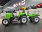 Kindertractor met aanhanger - soft start - leren zit - RC, Ophalen of Verzenden, Nieuw, Afstandsbediening
