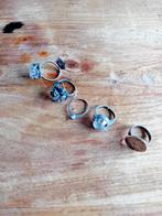 5 echt zilveren ringen voor 10 euro op te halen, Sieraden, Tassen en Uiterlijk, Ringen, Ophalen, Zo goed als nieuw, Dame, Met parel