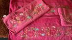 Badlakens met handdoeken, Ophalen of Verzenden, Gebruikt, Roze, Handdoek