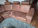 Mooie leren cognac kleurige Hoekbank, Huis en Inrichting, Banken | Bankstellen, Ophalen, Hoekbank, Leer, Zo goed als nieuw